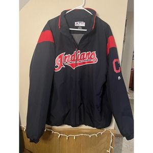 Majestic Men's Black and Red Jacket